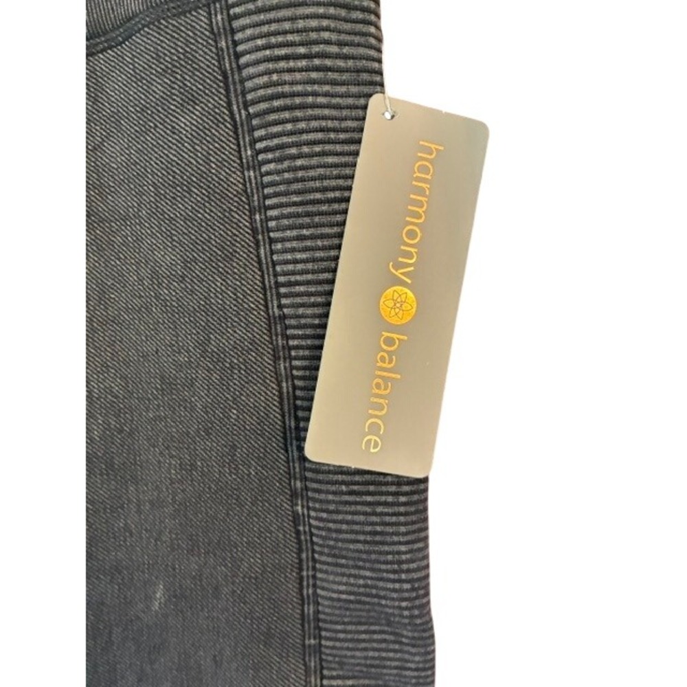 Harmony Balance Leggings Women S Grey New Acid Wash Seamless Ribbed High Rise - Picture 3 of 8